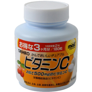 Витамины Orihiro Vitamin C 180 жевательных таблеток (4971493104062) лучшая модель в Харькове