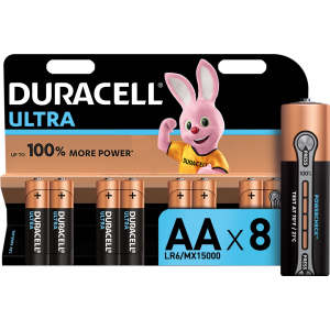 Лужні батареї Duracell Ultra Power AA 1.5В LR6 8 шт (5000394063051) в Харкові