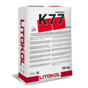 Клей на цементній основі Litokol SUPERFLEX K77 20кг (K77G0020) Сірий в Харкові