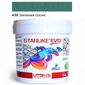 Эпоксидная затирка Litokol Starlike EVO 430 Зелёная сосна 5кг в Харькове