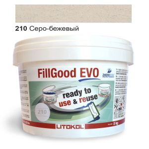 Полиуретановая затирка Litokol FillGood EVO 210 (Серо-бежевый) 5кг. лучшая модель в Харькове