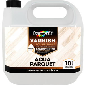 Лак паркетний Kompozit AQUA PARQUET Глянсовий 1 л (4820085741898) краща модель в Харкові