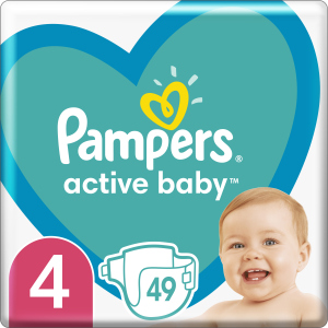 Підгузки Pampers Active Baby Розмір 4 (Maxi) 9-14 кг 49 шт (8001090949851) краща модель в Харкові