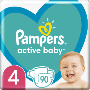 Подгузники Pampers Active Baby Размер 4 (Maxi) 9-14 кг 90 шт (8001090950376) ТОП в Харькове