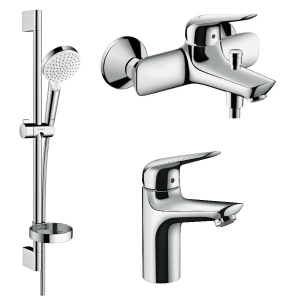 хороша модель Набір змішувачів для ванни HANSGROHE Novus 1152019 (71030000+71040000+26553400) Хром