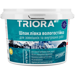 Шпаклівка вологостійка TRIORA Акрилова 8 кг Біла (4823048024489) в Харкові