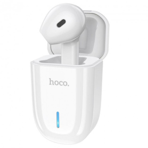 Bluetooth гарнитура HOCO wireless headset (with charging case) |3h, BT5.0, Touch|white ТОП в Харькове