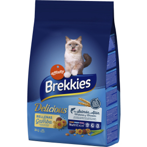 Сухий корм для котів та кішок Brekkies Cat Delice Fish для дорослих котів з рибою 3 кг (8410650221335)