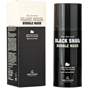 Маска The Skin House киснева з равликом та деревним вугіллям Black Snail Bubble Mask 100 мл (8809080823217) краща модель в Харкові