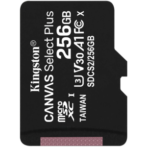 Kingston microSDXC 256GB Canvas Select Plus Class 10 UHS-I U3 V30 A1 (SDCS2/256GBSP) краща модель в Харкові