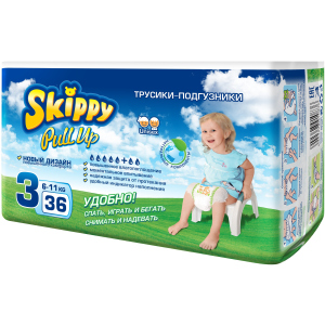 Трусики-підгузки дитячі Skippy Розмір 3 6-11 кг 36 шт (6957931417268) краща модель в Харкові