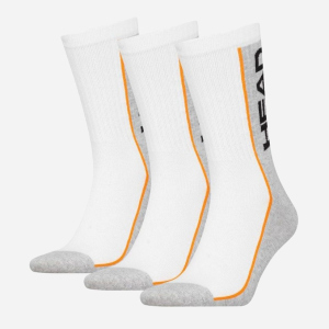 Шкарпетки HEAD Stripe Crew 3-Pack 781011001-062 35-38 р 3 пари Білий/Сірий (8718824546704) краща модель в Харкові