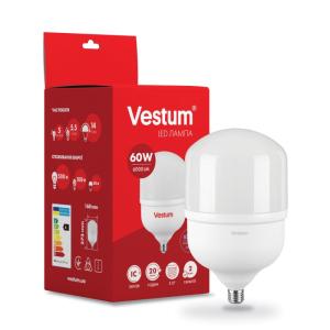 Лампа LED Vestum T160 60W 6500K 220V E27 (1-VS-1605) лучшая модель в Харькове