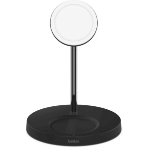 Зарядний пристрій Belkin MagSafe 2in1 Wireless Charger, black