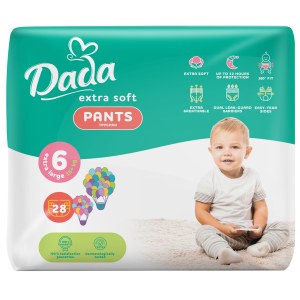 Трусики-підгузки Dada Extra Soft 6 XL 15+ кг 28 шт (4820174980696) краща модель в Харкові