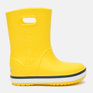 Гумові чоботи Crocs Kids Crocband Rain Boot 205827-734-J3 34-35 Yellow/Navy (191448404946) ТОП в Харкові