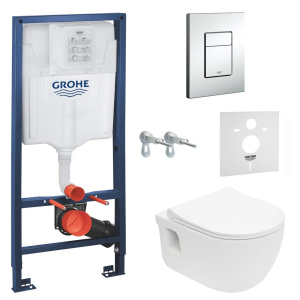 Інсталяція GROHE Rapid SL 38772001 + унітаз VOLLE Altea Rimless 13-64-267 + сидіння Slim Soft Close +37131000 ТОП в Харкові