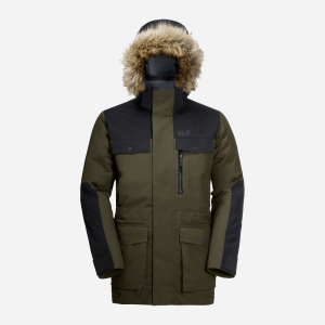 Парка Jack Wolfskin Glacier Bay Parka M 1113321-4144 L Серо-зеленая (4060477915692)