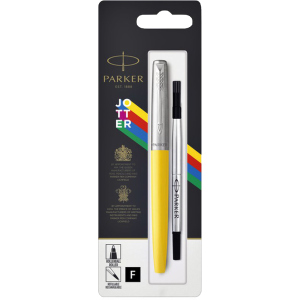 Ручка ролер Parker Jotter 17 Plastic Yellow CT RB блістер (15 326) краща модель в Харкові