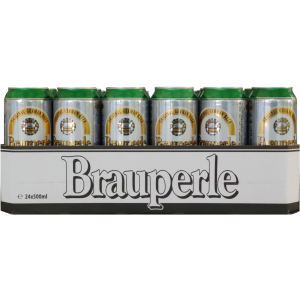 Упаковка пива Brauperle Weizen светлое нефильтрованное 5.1% 24 х 0.5 л 24 шт (4002631084264) надежный