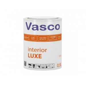 Краска Vasco interior LUXE ( Васко интериор ЛЮКС ) 0.9 л акриловая, совершенноматовая, стойкая к мытью, для интерьера в Харькове