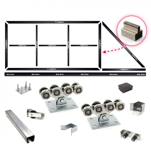 Комплект воріт КСС (Звари сам) на проріз 5 метрів, довжина стулки 7 метрів 200 см, Світ Воріт краща модель в Харкові