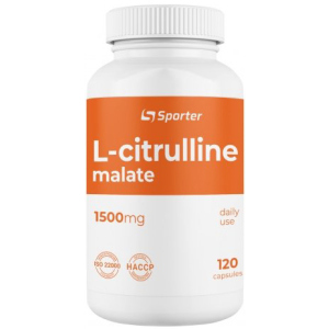 Амінокислота Sporter L-Citrulline malate 1500 мг 120 капсули (4820249720257) в Харкові