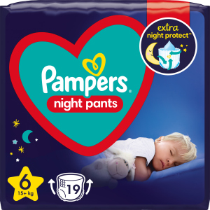 Подгузники-трусики ночные Pampers Night Pants Размер 6 (15+ кг) 19 шт (8006540234761) в Харькове