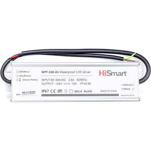 Блок питания HiSmart 24V 13.3A 320W PFC IP67 (NPF-320-24) лучшая модель в Харькове