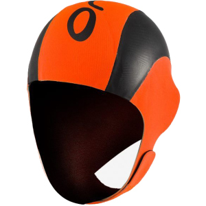 Неопренова шапочка Orca High Visibility Neoprene Swim Cap Orange/Black (LA424854) краща модель в Харкові