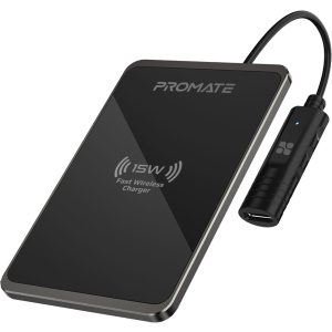 Беспроводное зарядное устройство Promate AuraCard-15W Black (auracard-15w.black) лучшая модель в Харькове