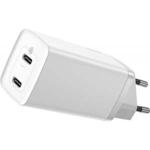 Зарядное устройство Baseus GaN2 Lite Quick Charger 65W (2 Type-C) White (CCGAN2L-E01) рейтинг