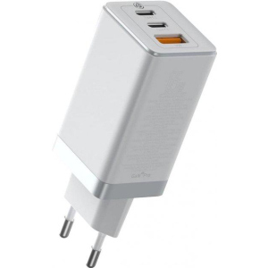 Зарядное устройство Baseus GaN2 Pro Quick Charger 65W (2 Type-C + 1 USB) White (CCGAN2P-B02)