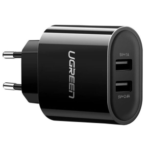 Зарядний пристрій Ugreen CD104 2xUSB 3.4A Charger Black (UGR-20383) ТОП в Харкові