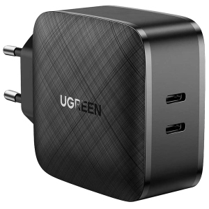 Зарядний пристрій Ugreen CD216 66W 2xType-C PD Charger Black (UGR-70867)