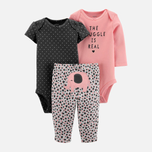 Комплект (боді 2 шт + штанці) Carters 18139910 86 см 650 P Pink (192135962602) ТОП в Харкові