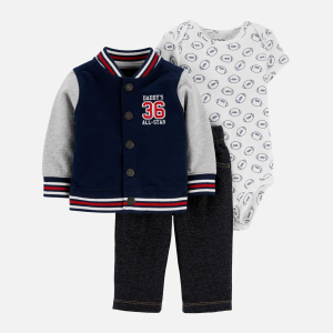 Комплект (бомбер + боді + штани) Carters 1H291910 80 см 400 N Navy (192136729860)