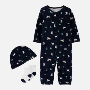 Комплект (шапочка + человечек + носочки) Carters 1I722410 62 см 400 N Navy (194133364648)