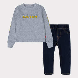 Комплект (джемпер + джинси) Levi's 6ED534-C87 98 см Сірий (3665115443653) ТОП в Харкові