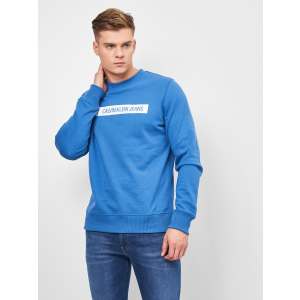 хороша модель Світшот Calvin Klein Institutional Logo Box Crew Neck J30J318796-C2Y L Antique Blue (8719854510277)