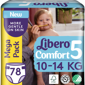 Підгузки Libero Ліберо Comfort 5 10-14 кг 78 шт одноразові (7322541083346) ТОП в Харкові