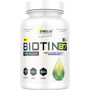 Витамины Genius Nutrition Biotin B7 60 таблеток (7355438599552) лучшая модель в Харькове