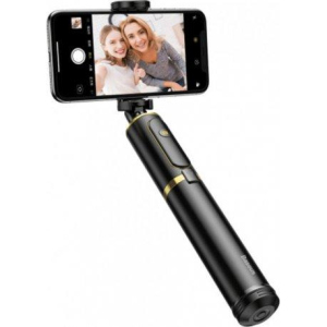 Держатель выдвижной для селфи Baseus Fully Folding + Bluetooth кнопка Stick Gold SUDYZP-D1V лучшая модель в Харькове