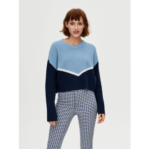 Джемпер Pull & Bear XAZ240542VIAM M Блакитний з синім та білим (DD8000004806808) краща модель в Харкові