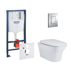 купить Набор инсталляция 4 в 1 Grohe Rapid SL 38772001 + унитаз с сиденьем Qtap Gemini QT25332614EW