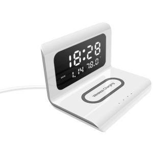 Беспроводное зарядное устройство Ailink Alarm Clock Gen2 Wireless Charger 4 в 1 Белое (AI-ClockGen2wh) в Харькове