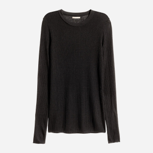 Лонгслив H&M XAZ090257RIQT 36 Черный (DD8000001655096)