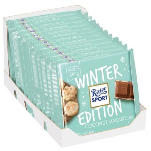 Упаковка молочного шоколаду Ritter Sport з начинкою кокос та макаруни 12 шт х 100 г (4000417300607) ТОП в Харкові