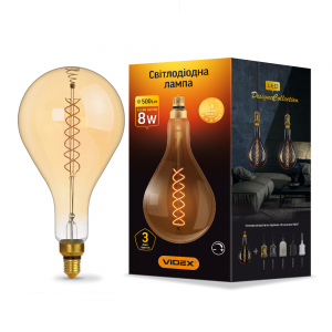 LED лампа VIDEX Filament PS160FASD 8W E27 2200K дімерна бронза лучшая модель в Харькове