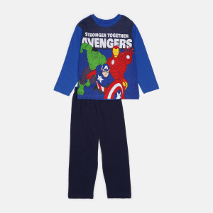 Піжама (футболка з довгим рукавом + штани) Disney Avengers C HU2111 122-128 см Синя (3609085285882)